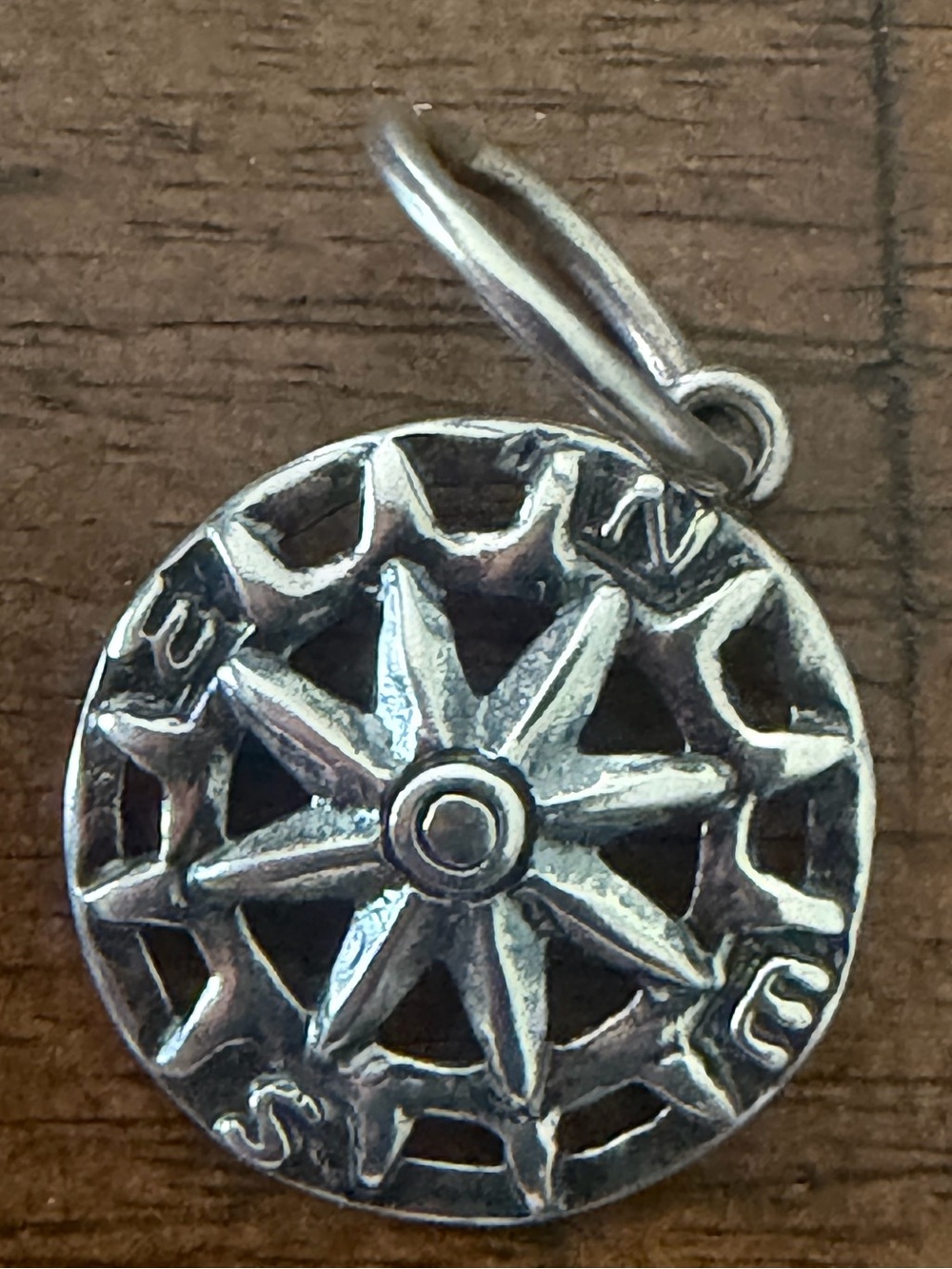 Grace & Heart G&H WAY FINDER Jewelry Charm Pendant .925 SS 1/2” P1492 Compass